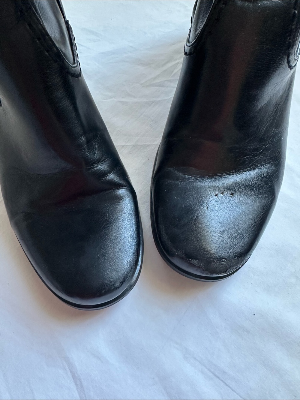 Franco Sarto Black Mid-Calf Block Heel Boots, Size 7.5 M - Picture 7 of 8